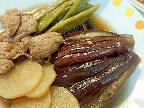 なすと豚肉の煮物